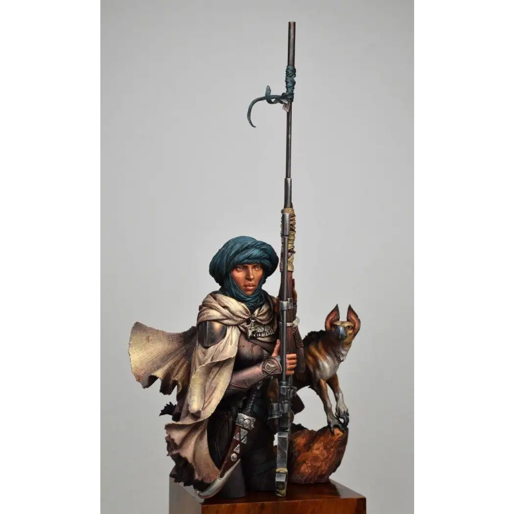 1/10 BUST Resin Model Kit Beautiful Girl Desert Sniper Post Apocalypse Unpainted - Model-Fan-Store