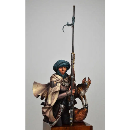 1/10 BUST Resin Model Kit Beautiful Girl Desert Sniper Post Apocalypse Unpainted - Model-Fan-Store