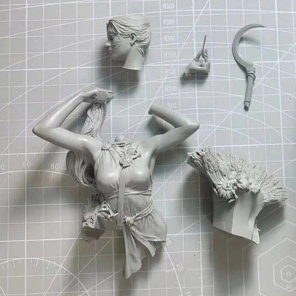 1/10 BUST Resin Model Kit Beautiful Girl Woman Harvest Festival Unpainted - Model-Fan-Store