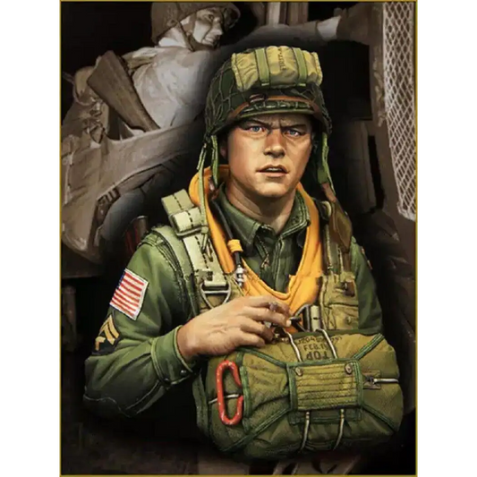 1/10 BUST Resin Model Kit US Army Soldier 101st Airborne WW2 Unpainted - Model-Fan-Store