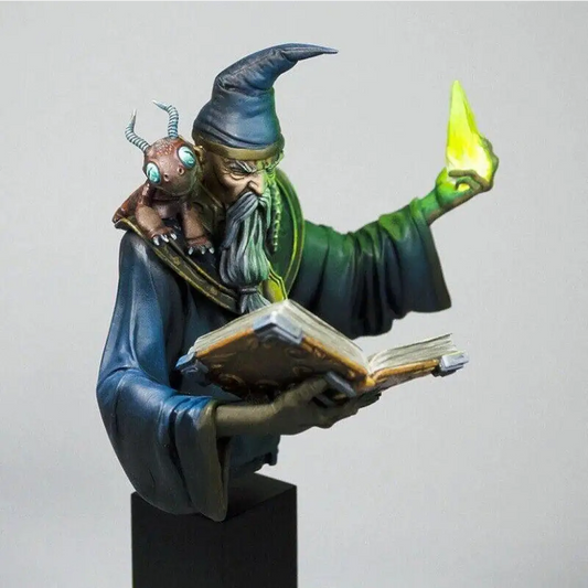 1/12 BUST Resin Model Kit Elder Mage Wizard Fantasy Unpainted - Model-Fan-Store