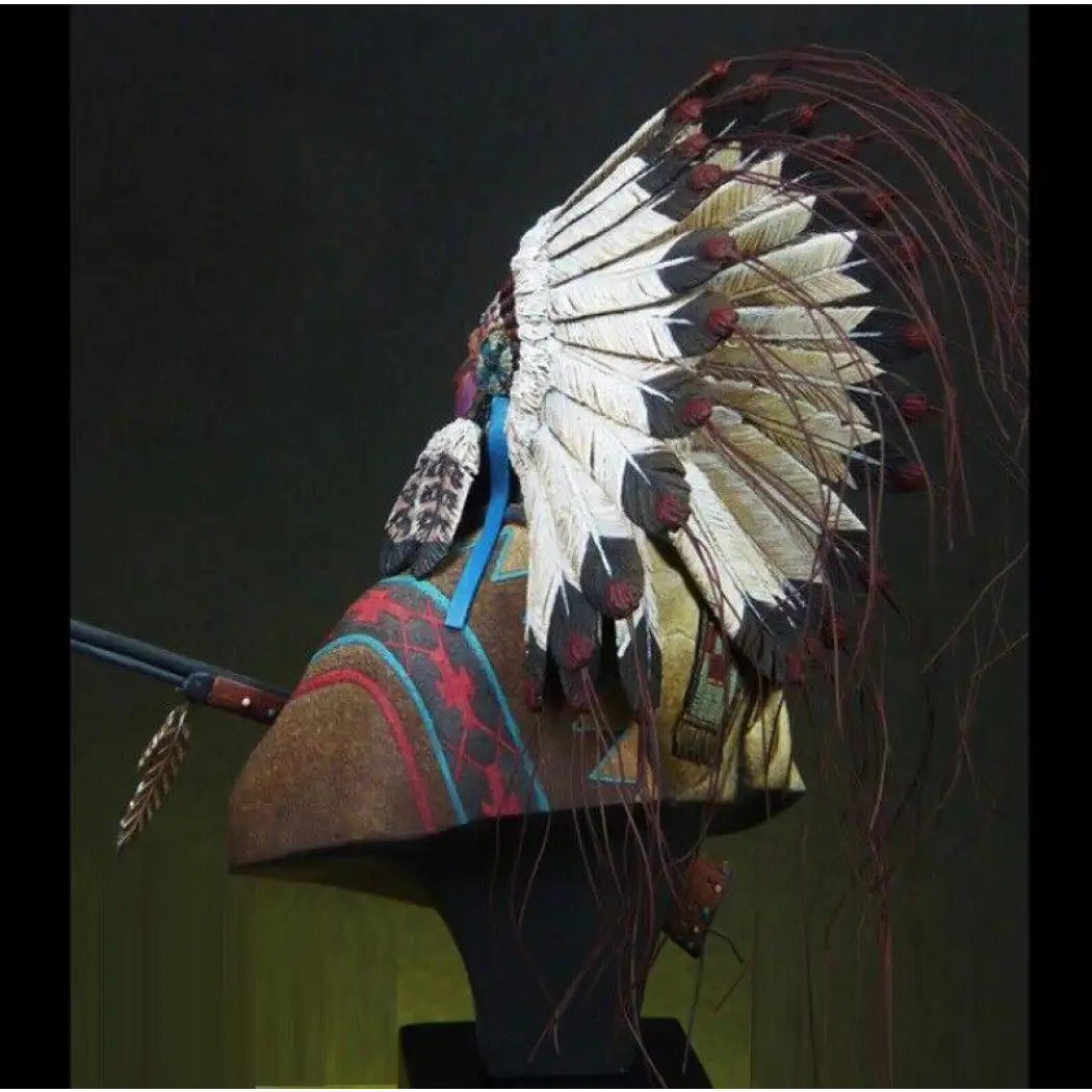 1/12 BUST Resin Model Kit Native American Indian Sioux Chief Unpainted - Model-Fan-Store