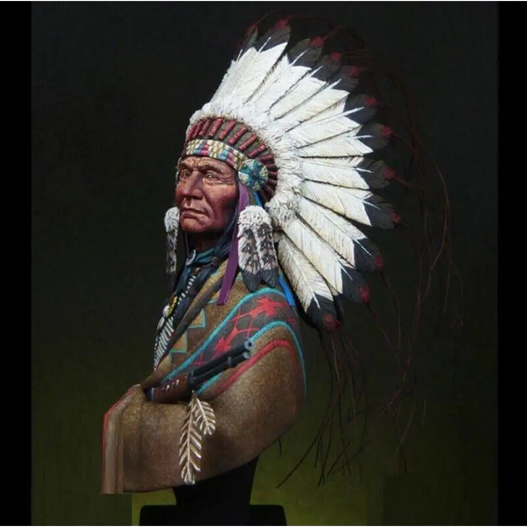 1/12 BUST Resin Model Kit Native American Indian Sioux Chief Unpainted - Model-Fan-Store