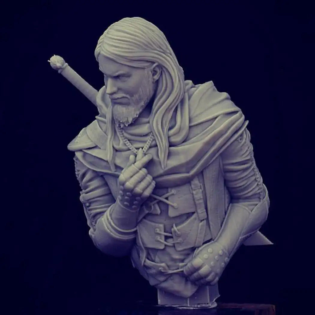 1/12 BUST Resin Model Kit Wanderer White Butcher Witch Killer Biker Unpainted - Model-Fan-Store