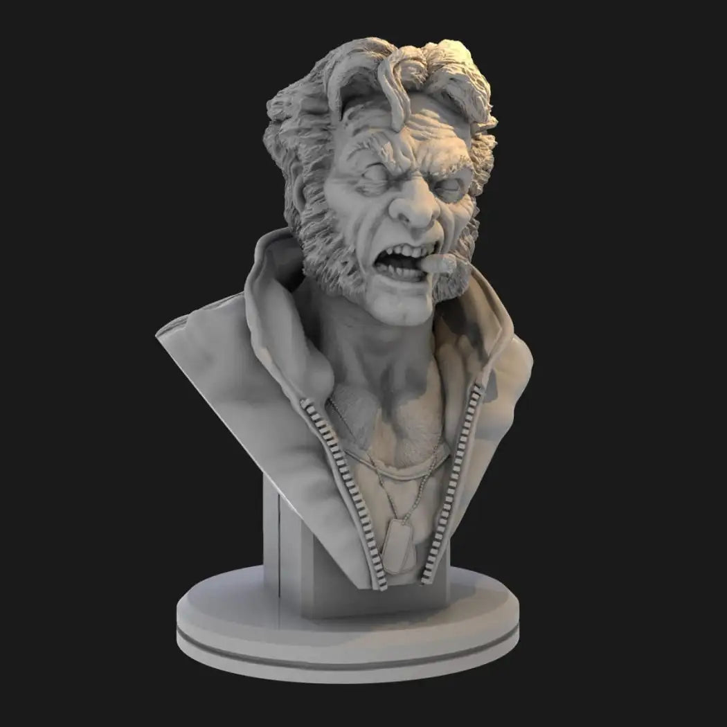 1/16 BUST 3D Print Superhero Model Kit Wolverine Unpainted - Model-Fan-Store