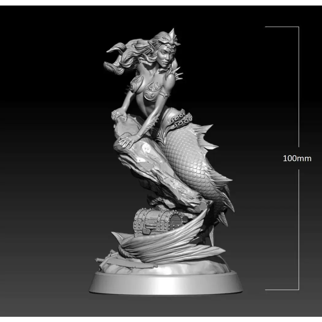 1/18 Resin Model Kit Beautiful Girl Mermaid Naga Fantasy Unpainted - Model-Fan-Store
