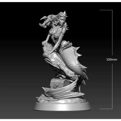 1/18 Resin Model Kit Beautiful Girl Mermaid Naga Fantasy Unpainted - Model-Fan-Store