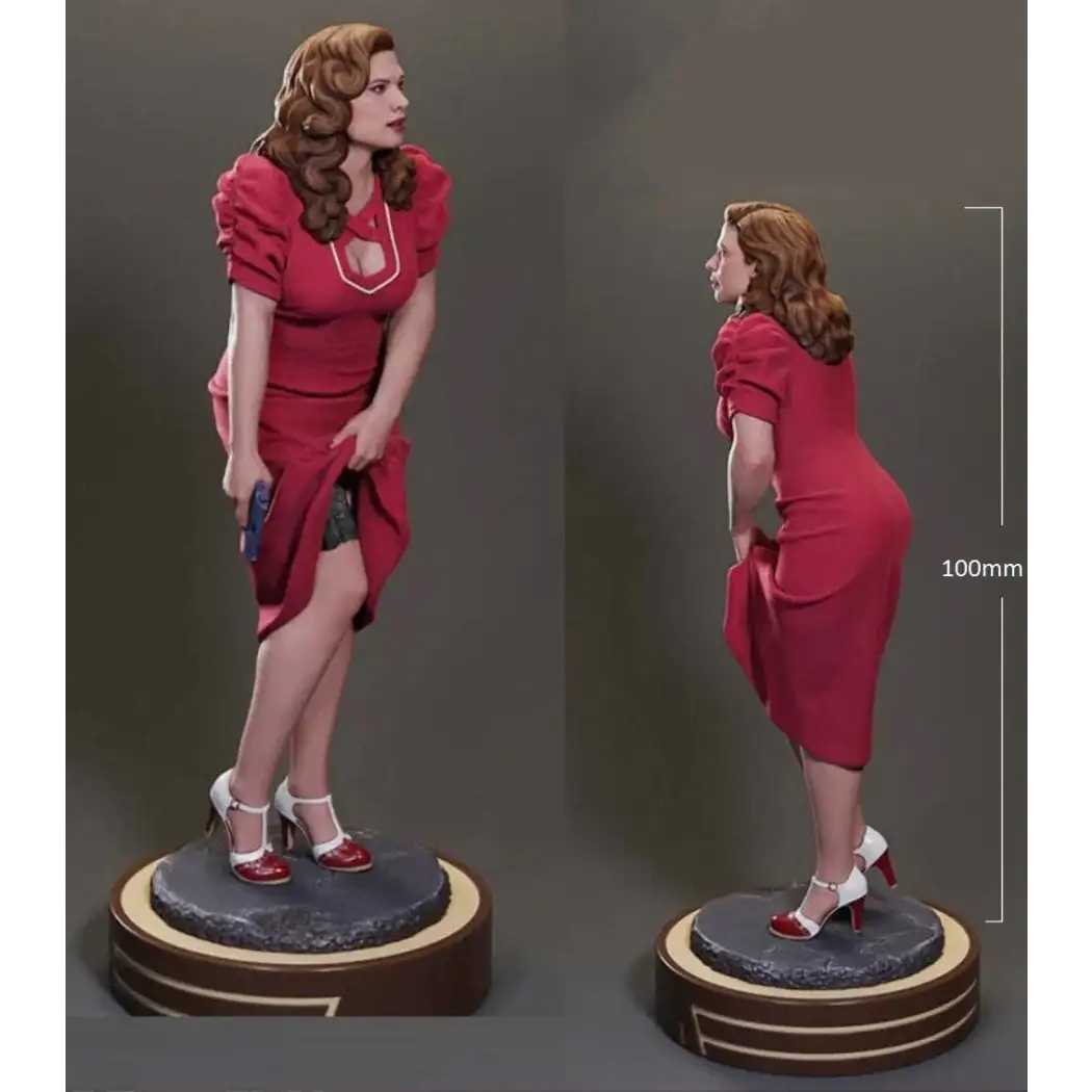 1/18 3D Print Model Kit Beautiful Girl Peggy Carter Movie Unpainted ...