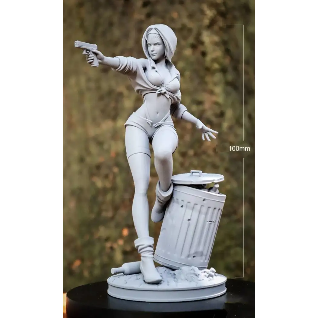 1/18 100mm 3D Print Model Kit Beautiful Girl Outlaw Shooter Unpainted - Model-Fan-Store