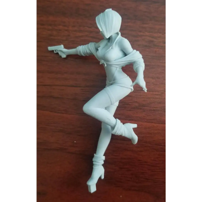 1/18 100mm 3D Print Model Kit Beautiful Girl Outlaw Shooter Unpainted - Model-Fan-Store