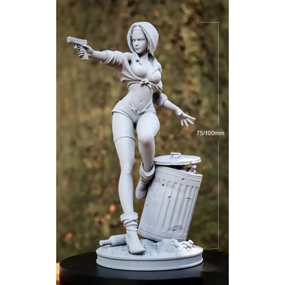 1/18 100mm 3D Print Model Kit Beautiful Girl Outlaw Shooter Unpainted - Model-Fan-Store