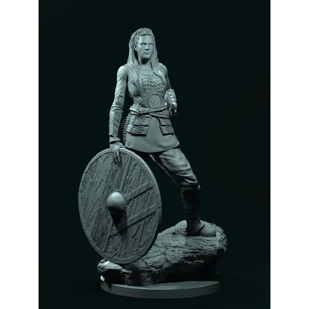 1/18 Resin Model Kit Barbarian Beautiful Girl Viking Warrior Unpainted - Model-Fan-Store