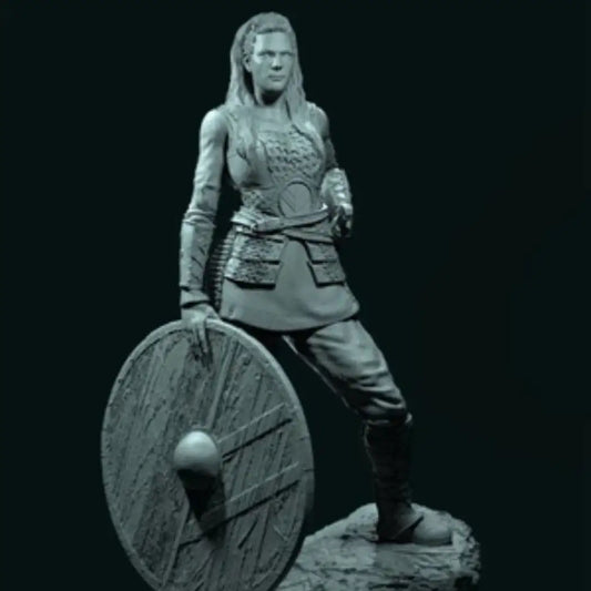 1/18 Resin Model Kit Barbarian Beautiful Girl Viking Warrior Unpainted - Model-Fan-Store