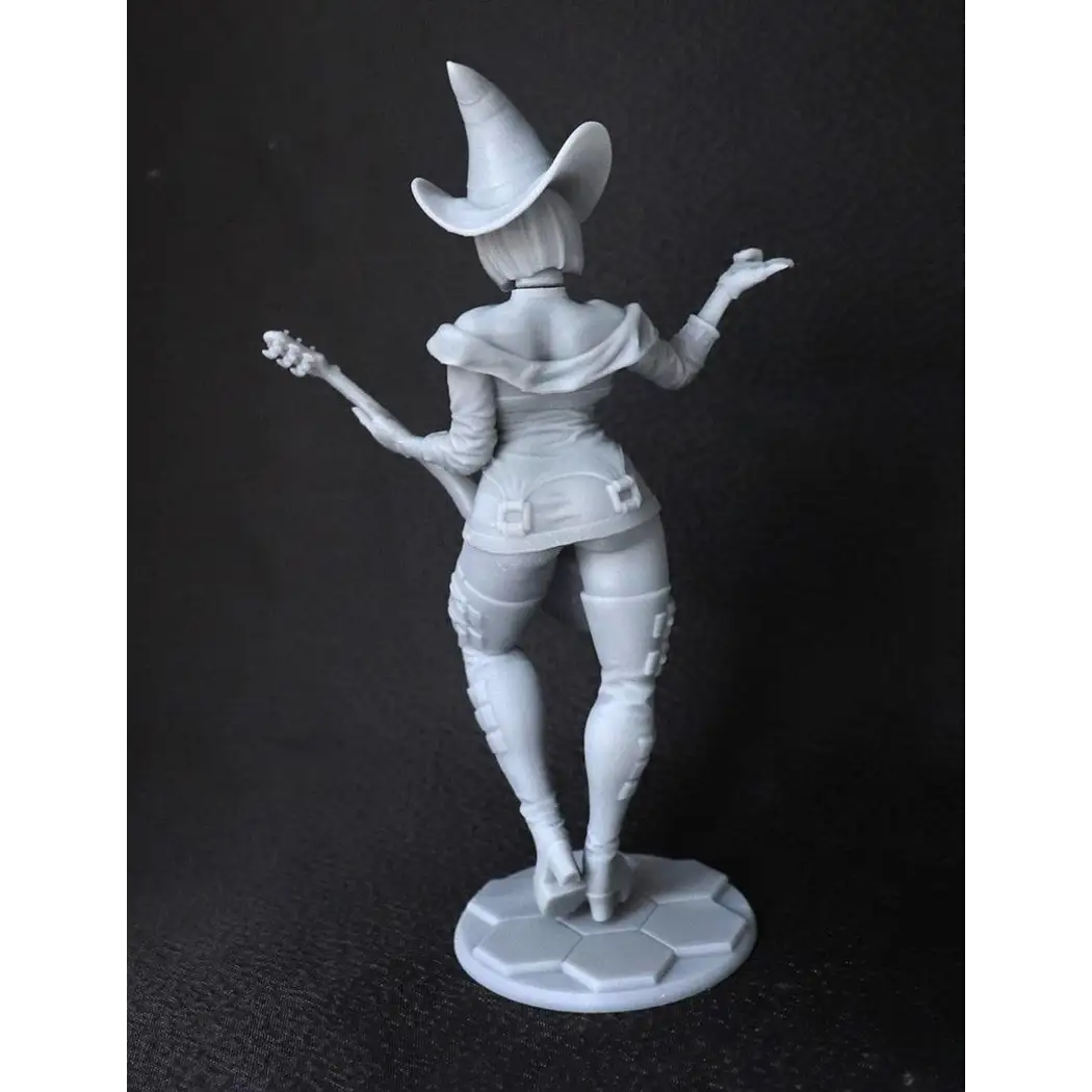 1/18 Resin Model Kit Beautiful Girl Red Cowboy Guitarist Unpainted - Model-Fan-Store