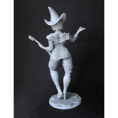 1/18 Resin Model Kit Beautiful Girl Red Cowboy Guitarist Unpainted - Model-Fan-Store