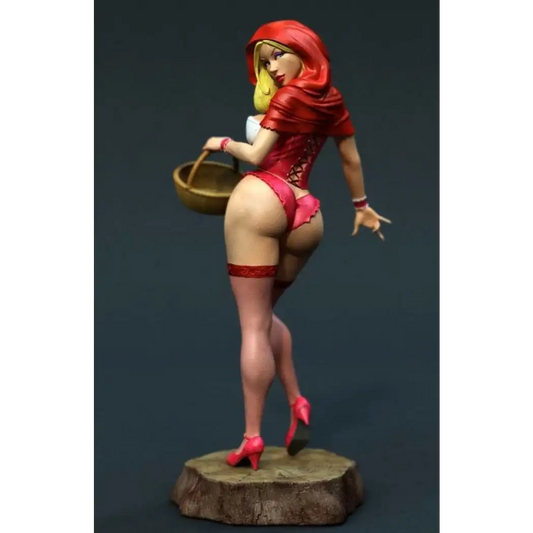 1/18 100mm 3D Print model Kit Beautiful Girl Little Red Riding Hood Unpainted