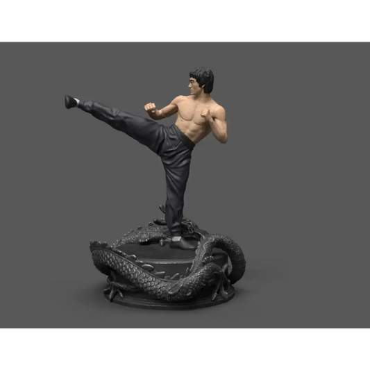 1/24 3D Print Model Kit Fighter Bruce Lee Unpainted - Model-Fan-Store