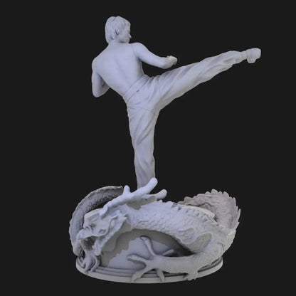 1/24 3D Print Model Kit Fighter Bruce Lee Unpainted - Model-Fan-Store