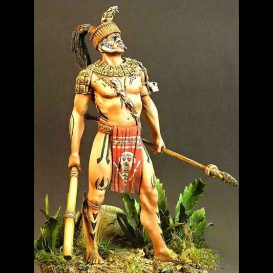 1/24 75mm Resin Model Kit American Native Indian Inca Warrior Unpainted