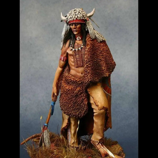 1/24 75mm Resin Model Kit American Native Indian Warrior Unpainted
