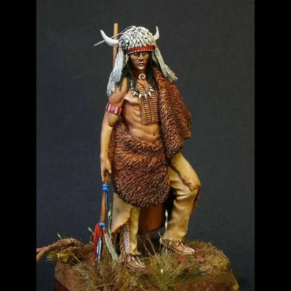 1/24 75mm Resin Model Kit American Native Indian Warrior Unpainted