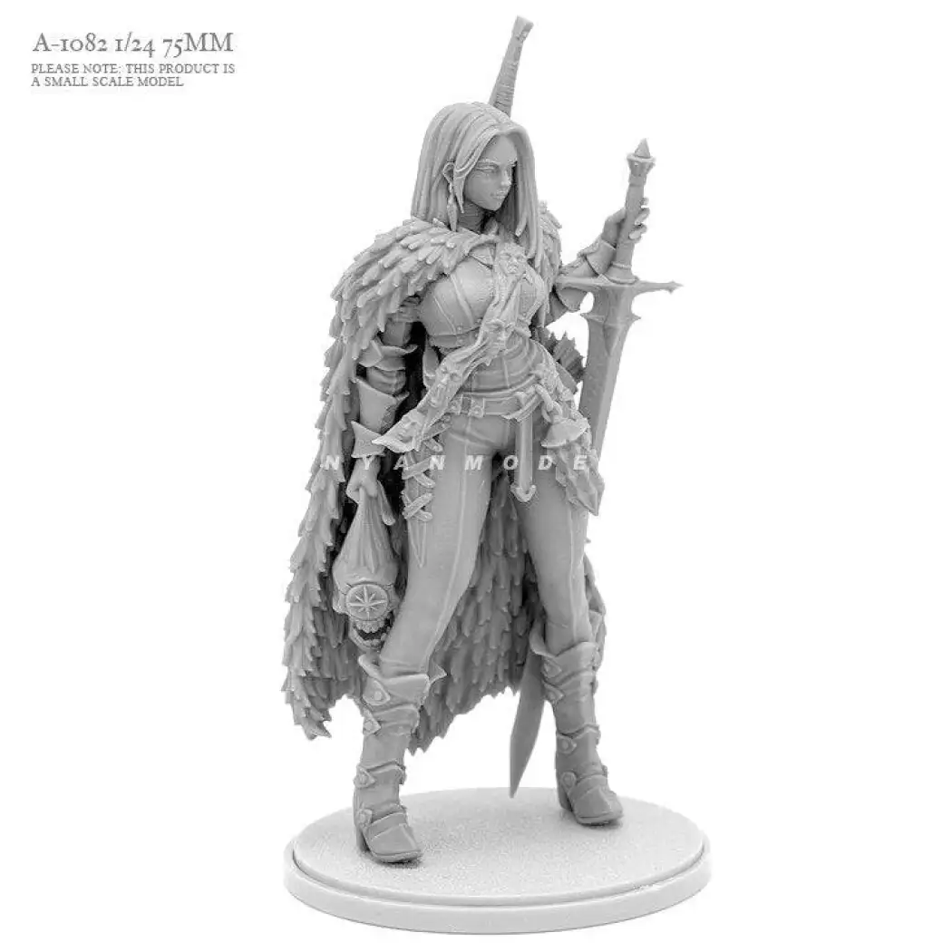 1/24 75mm Resin Model Kit Beautiful Girl Barbarian Unpainted - Model-Fan-Store