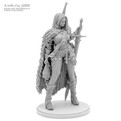 1/24 75mm Resin Model Kit Beautiful Girl Barbarian Unpainted - Model-Fan-Store