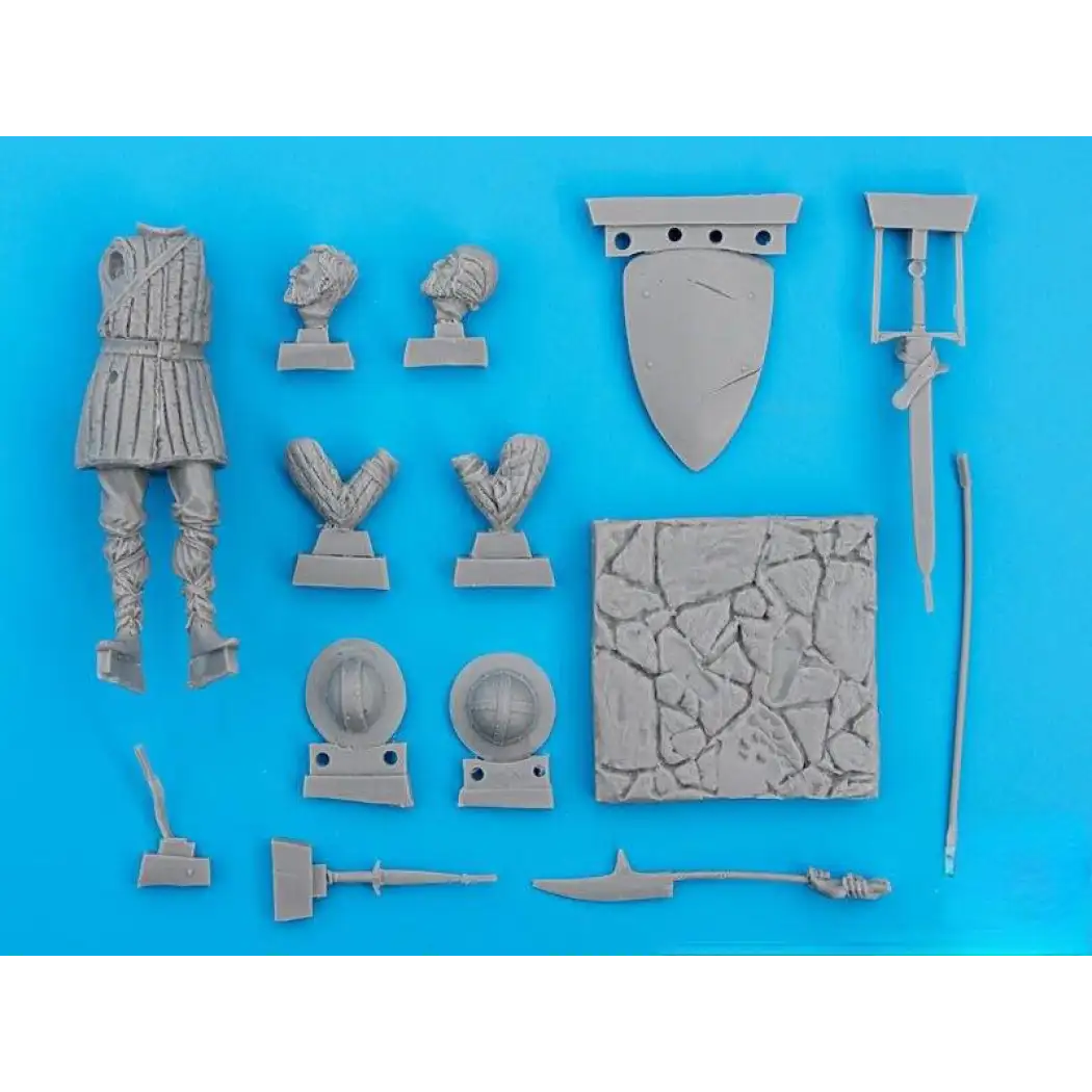 1/24 75mm Resin Model Kit Medieval Guard Warrior Unpainted - Model-Fan-Store