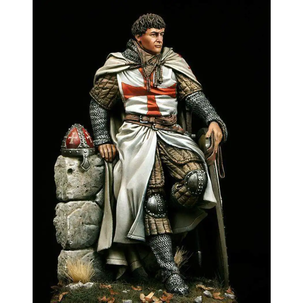 1/24 75mm Resin Model Kit Warrior Livonian Knight XIII Century Unpainted - Model-Fan-Store