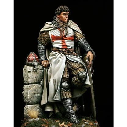 1/24 75mm Resin Model Kit Warrior Livonian Knight XIII Century Unpainted - Model-Fan-Store