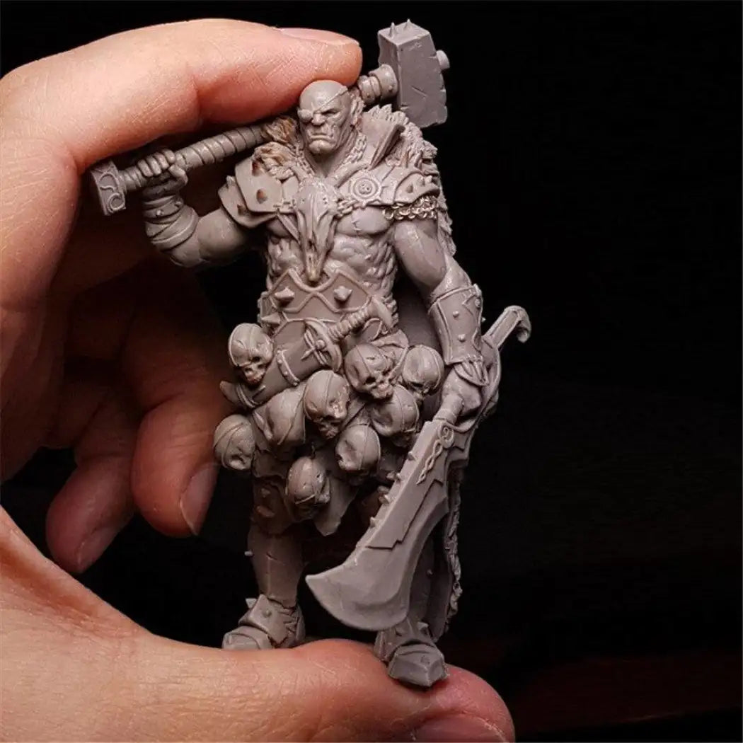 1/24 75mm Resin Plastic Kit Model Orc Barbarian WOW Fantasy Unpainted - Model-Fan-Store