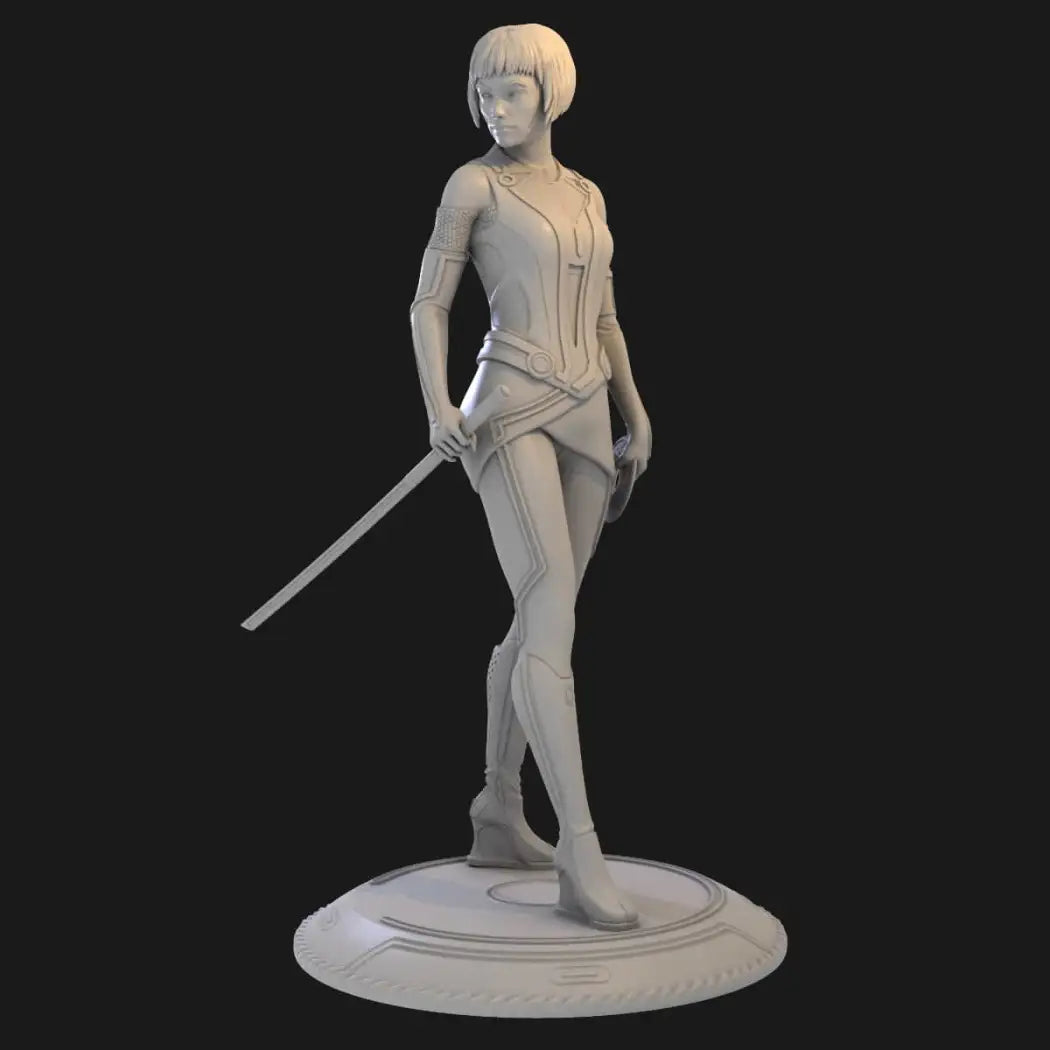 1/24 Resin Model Kit Futuristic Beautiful Girl with a Samurai Sword Unpainted XXX - Model-Fan-Store