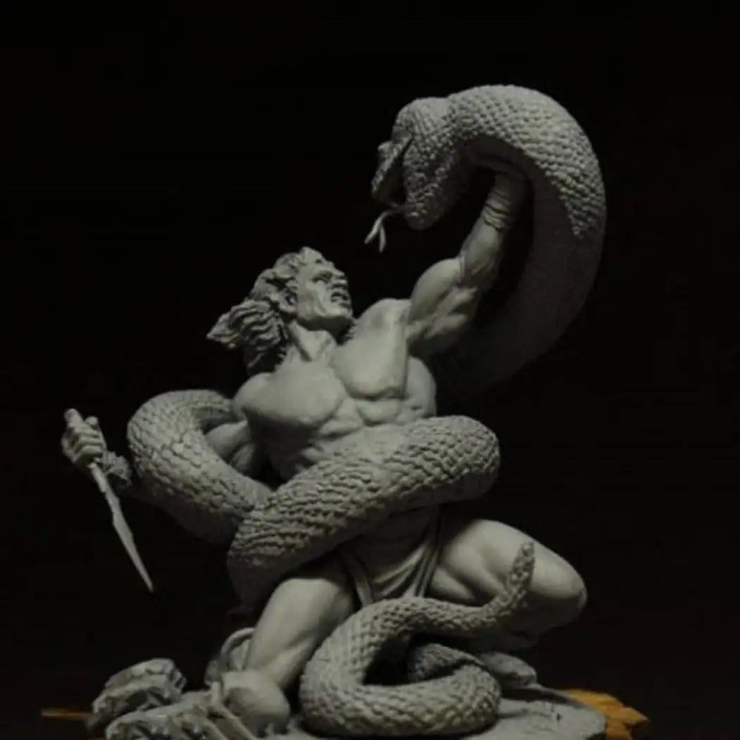 1/24 Resin Model Kit Warrior Hercules and Serpent Fantasy Unpainted - Model-Fan-Store