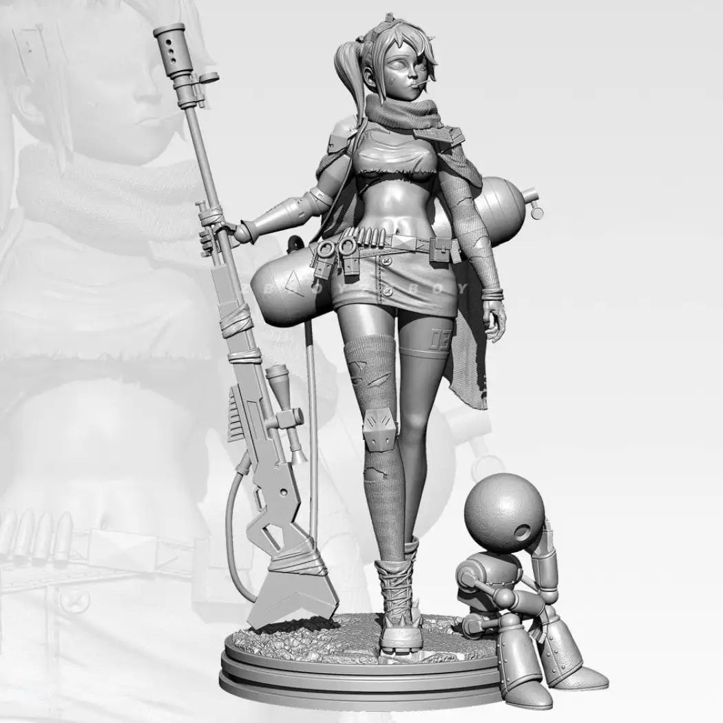 76mm Resin Model Kit Beautiful Girl Goddess of War Fantasy Unpainted - Model-Fan-Store