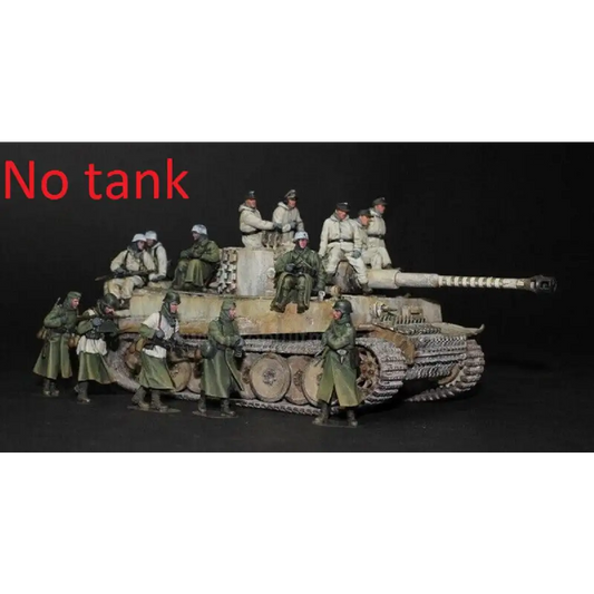 1/35 14pcs Resin Model Kit German Soldiers Tank Raiders WW2 Unpainted - Model-Fan-Store