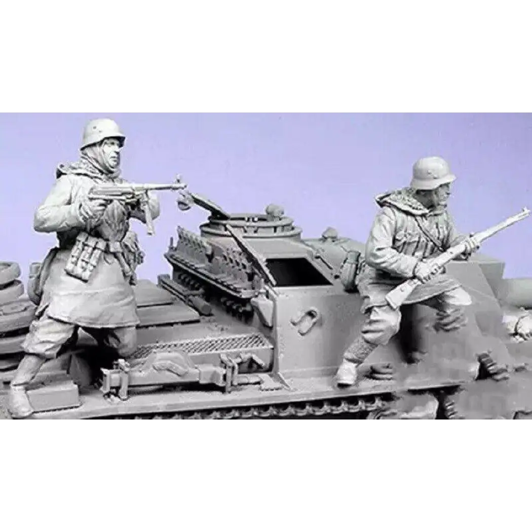 1/35 2pcs Resin Model Kit German Soldiers Infantry (no tank) WW2 Unpainted - Model-Fan-Store