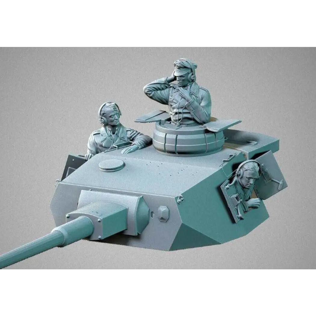 1/35 3pcs Resin Model Kit German Soldiers Tank Crew no tank WW2 Unpainted - Model-Fan-Store