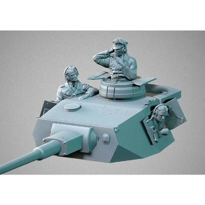 1/35 3pcs Resin Model Kit German Soldiers Tank Crew no tank WW2 Unpainted - Model-Fan-Store