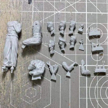 1/35 3pcs Resin Model Kit German Soldiers Tank Crew no tank WW2 Unpainted - Model-Fan-Store