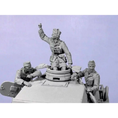 1/35 3pcs Resin Model Kit German Soldiers Tank Crew WW2 no tank Unpainted - Model-Fan-Store