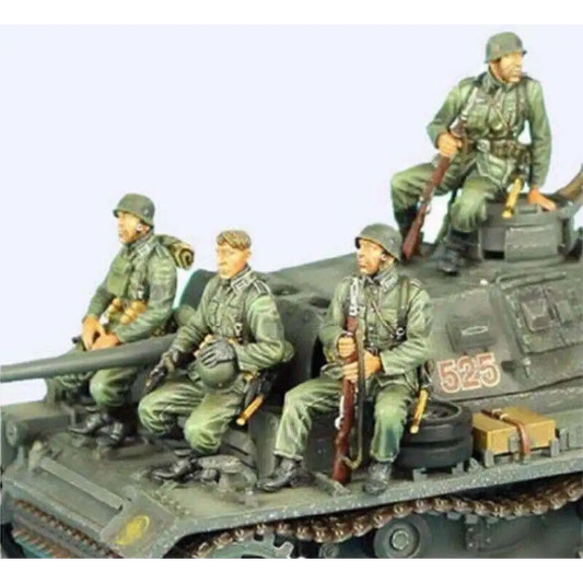 1/35 4pcs Resin Model Kit German Soldiers Infantry (no tank) WW2 Unpainted - Model-Fan-Store