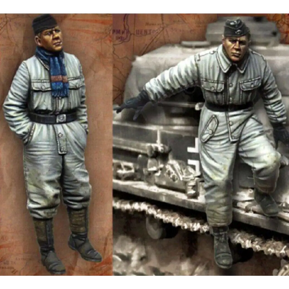 1/35 4pcs Resin Model Kit German Soldiers Tank Crew (no tank) WW2 Unpainted - Model-Fan-Store