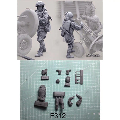 1/35 4pcs Resin Model Kit Modern Russian Soldier (with gun) Unpainted - Model-Fan-Store