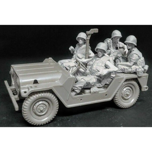 1/35 4pcs Resin Model Kit Vietnam War US Marines (no car) Unpainted - Model-Fan-Store