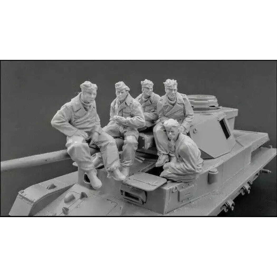 1/35 5pcs Resin Model Kit German Soldiers Panzer no Tank WW2 Unpainted - Model-Fan-Store