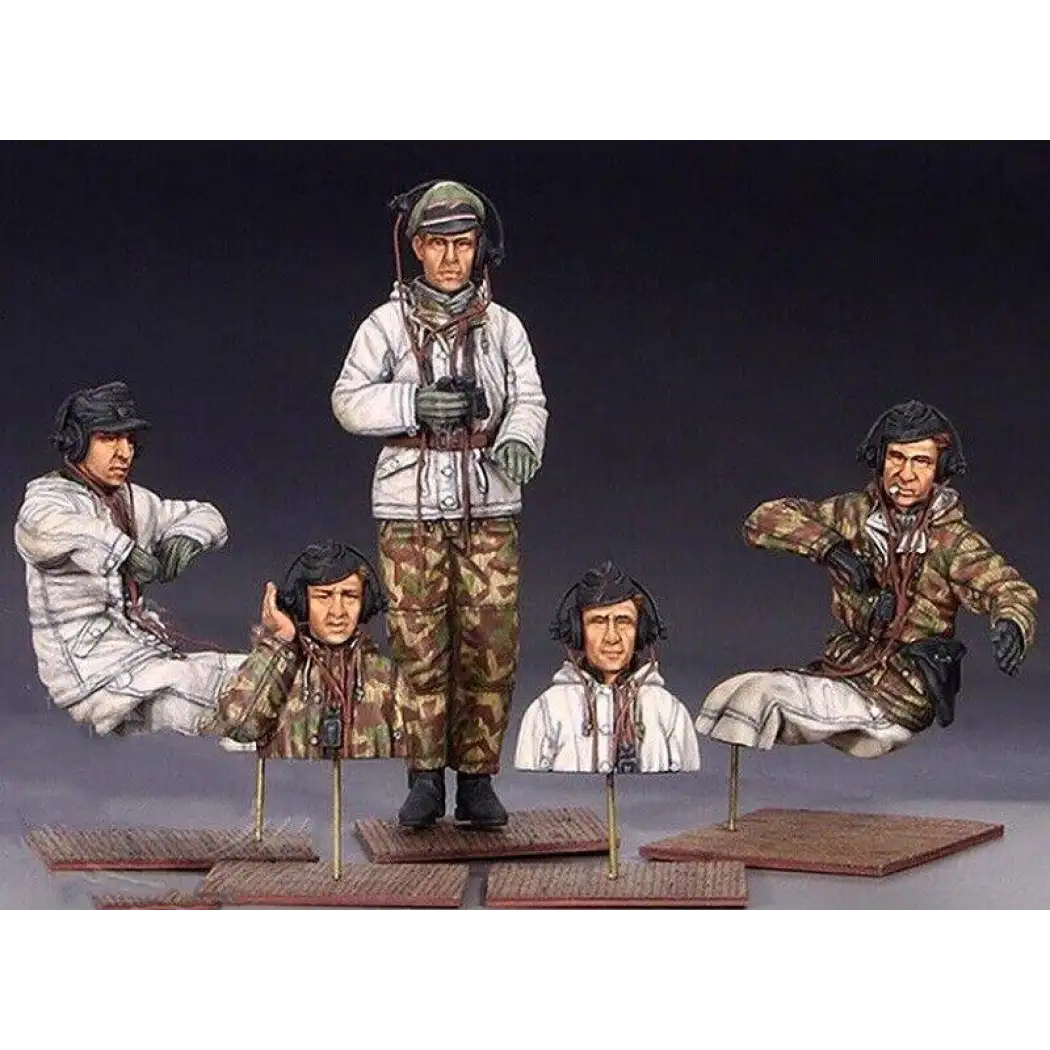 1/35 5pcs Resin Model Kit German Soldiers Tank Crew no tank WW2 Unpainted - Model-Fan-Store