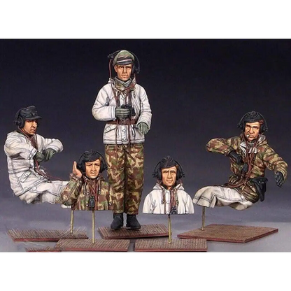 1/35 5pcs Resin Model Kit German Soldiers Tank Crew no tank WW2 Unpainted - Model-Fan-Store