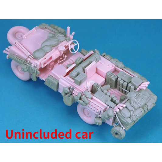 1/35 Resin Model Kit British Pink Leopard Jeep Conversion (no car) Unpainted - Model-Fan-Store