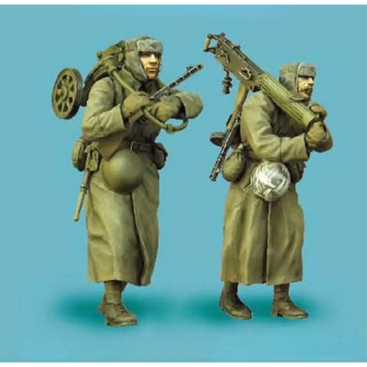 1/35 Resin Model Kit Soviet Soldiers Machine Gunners WW2 Unpainted - Model-Fan-Store