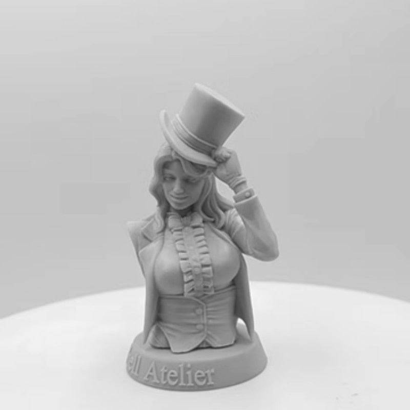 1/12 65mm BUST Resin Model Kit Beautiful Girl Magician Illusionist Unpainted - Model-Fan-Store